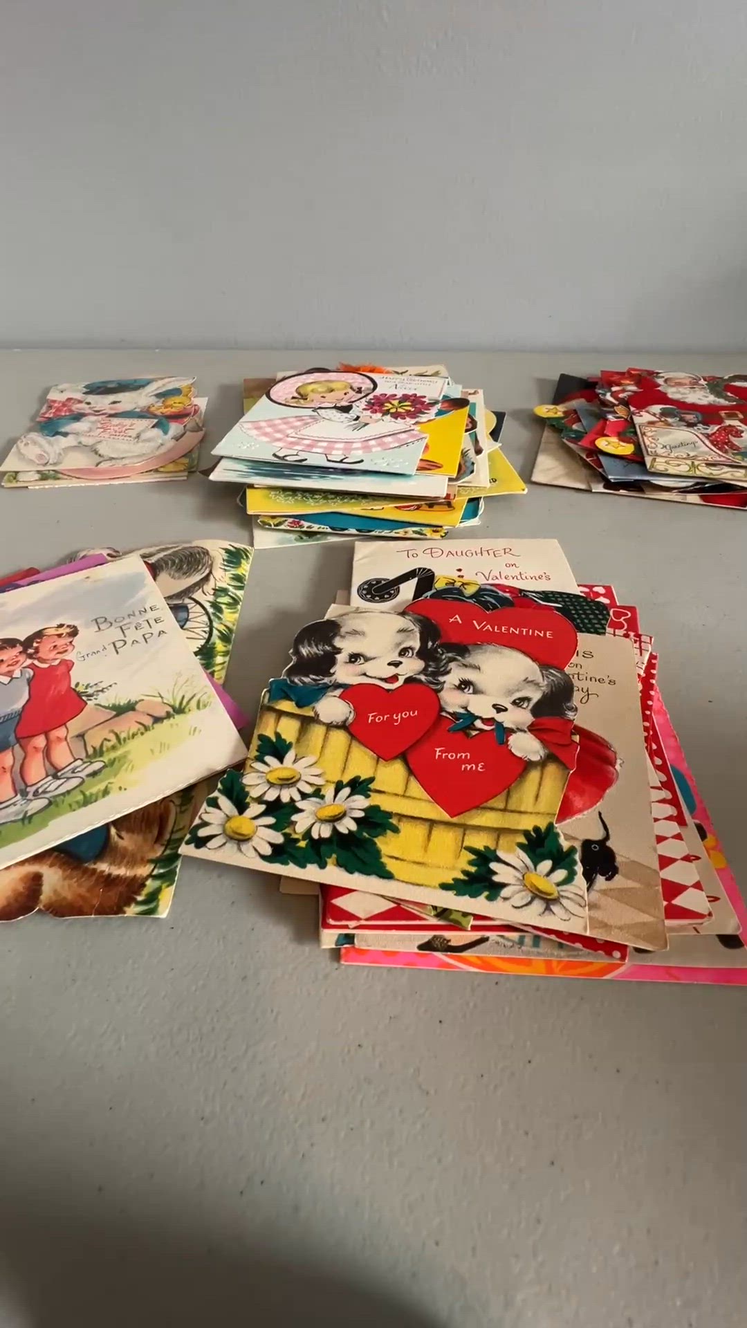 72 1950s VTG Kitsch Greeting Cards - Christmas Valentine Day & More Lot